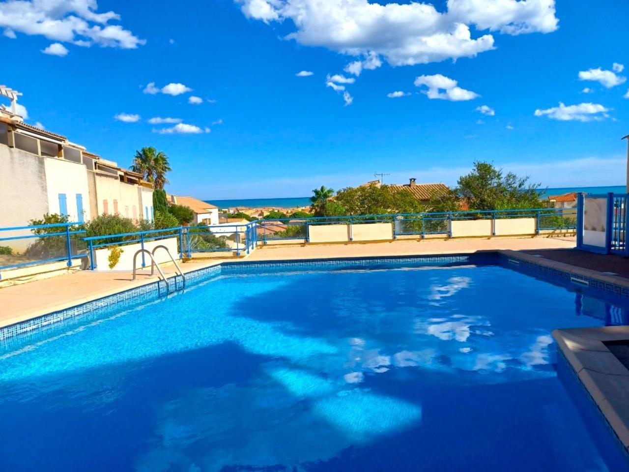 Plain-Pied Jardin 6 Personnes Clim Vue Mer Parking Wifi Terrasse Piscine Dans La Residence Saint-Pierre-la-Mer  Екстериор снимка