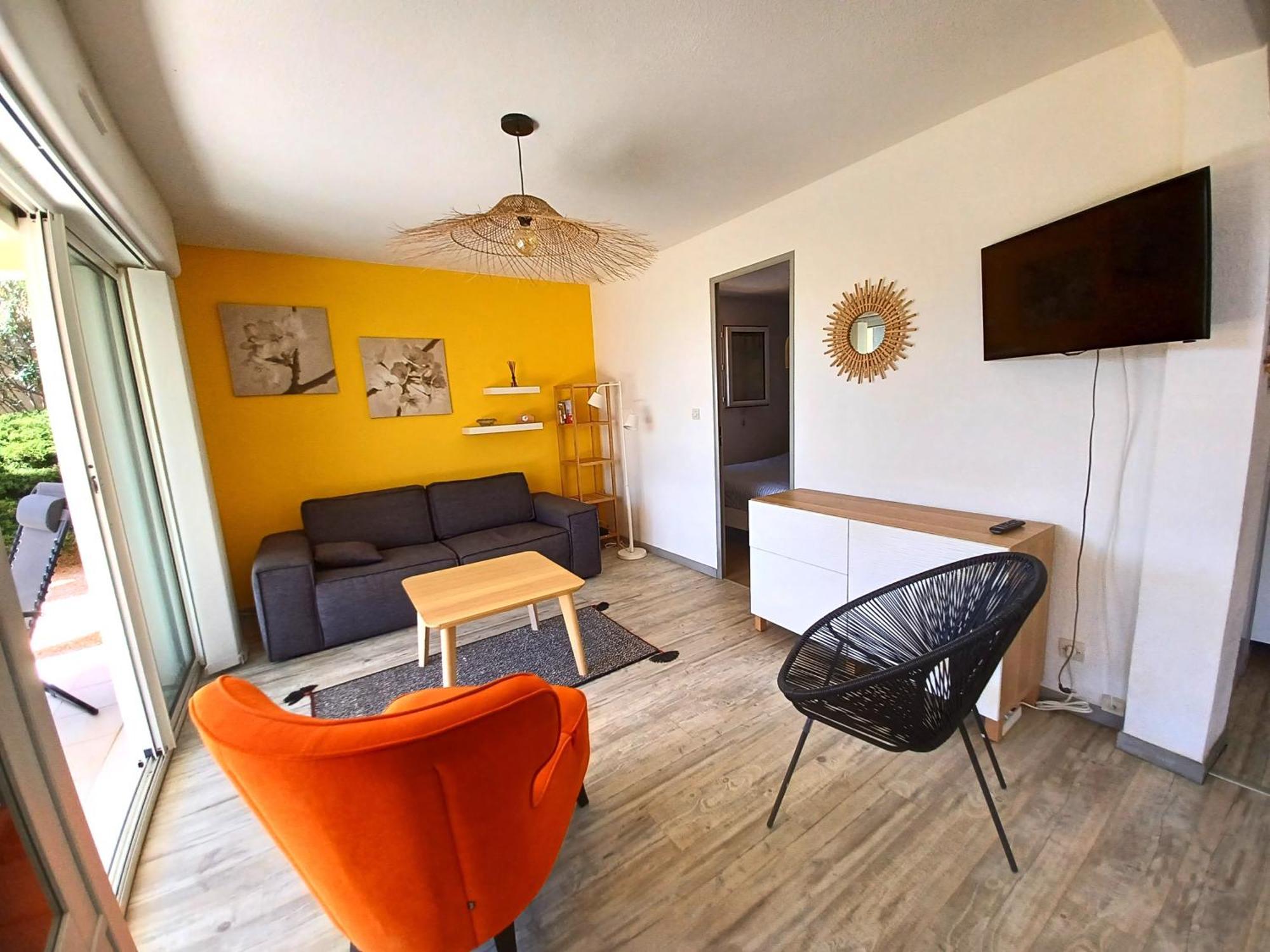 Plain-Pied Jardin 6 Personnes Clim Vue Mer Parking Wifi Terrasse Piscine Dans La Residence Saint-Pierre-la-Mer  Екстериор снимка