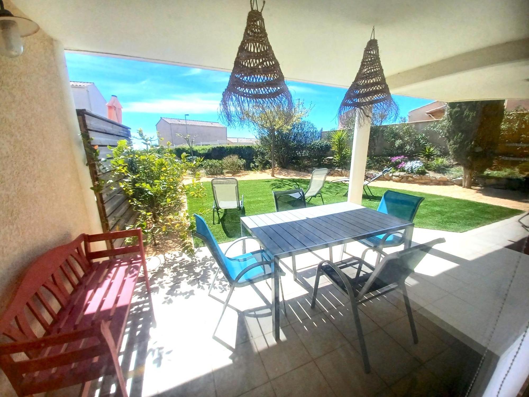 Plain-Pied Jardin 6 Personnes Clim Vue Mer Parking Wifi Terrasse Piscine Dans La Residence Saint-Pierre-la-Mer  Екстериор снимка