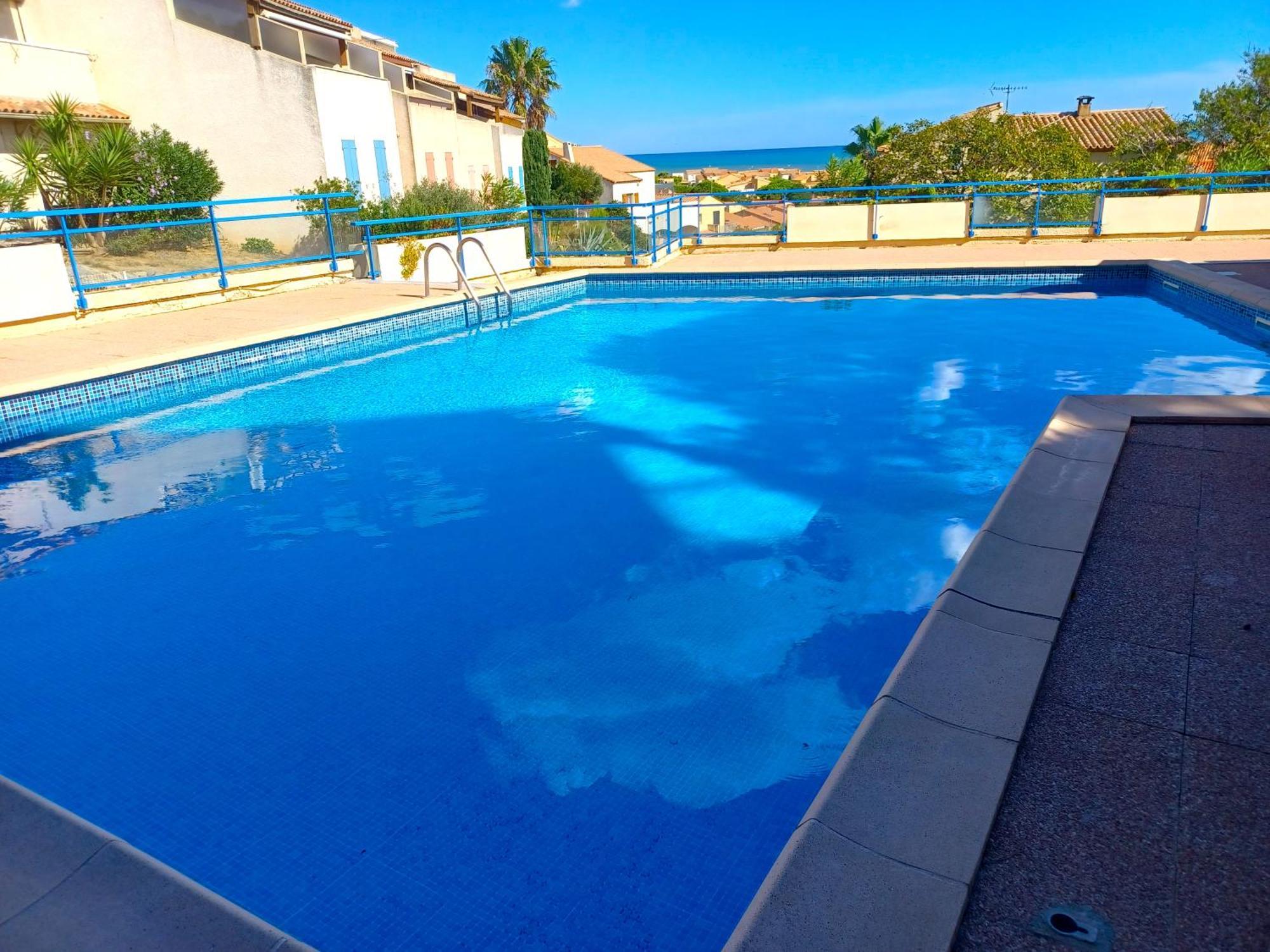 Plain-Pied Jardin 6 Personnes Clim Vue Mer Parking Wifi Terrasse Piscine Dans La Residence Saint-Pierre-la-Mer  Екстериор снимка