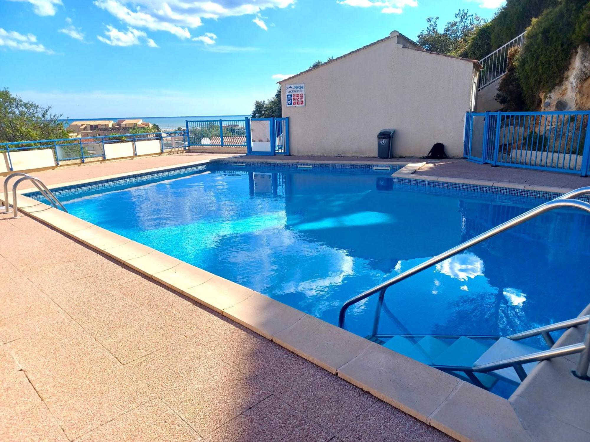 Plain-Pied Jardin 6 Personnes Clim Vue Mer Parking Wifi Terrasse Piscine Dans La Residence Saint-Pierre-la-Mer  Екстериор снимка