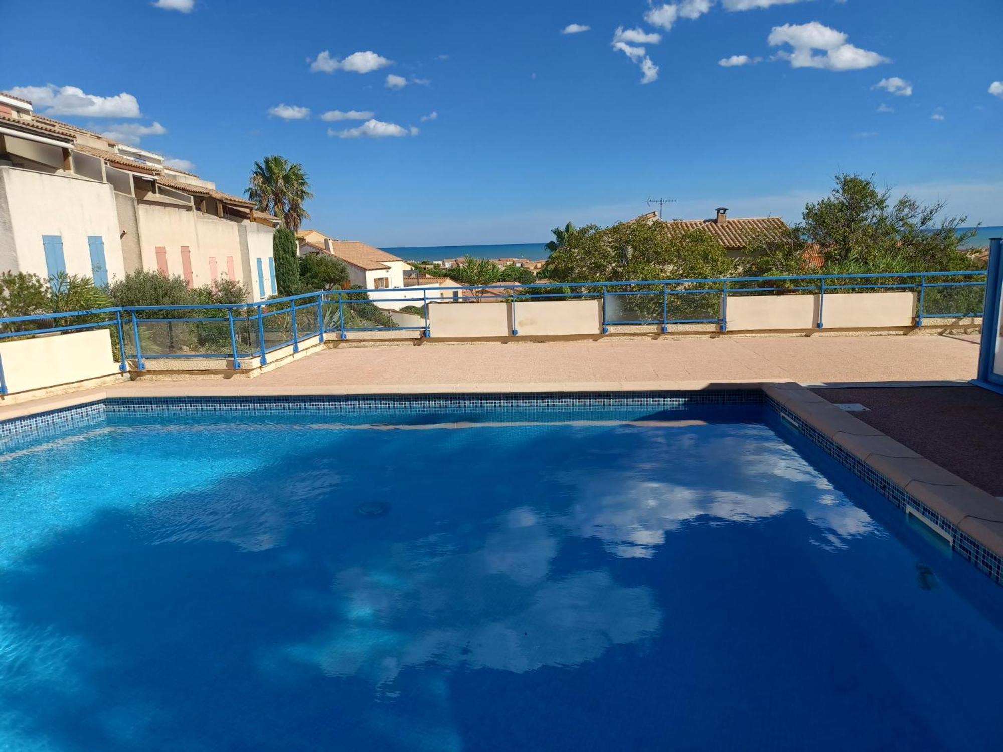 Plain-Pied Jardin 6 Personnes Clim Vue Mer Parking Wifi Terrasse Piscine Dans La Residence Saint-Pierre-la-Mer  Екстериор снимка